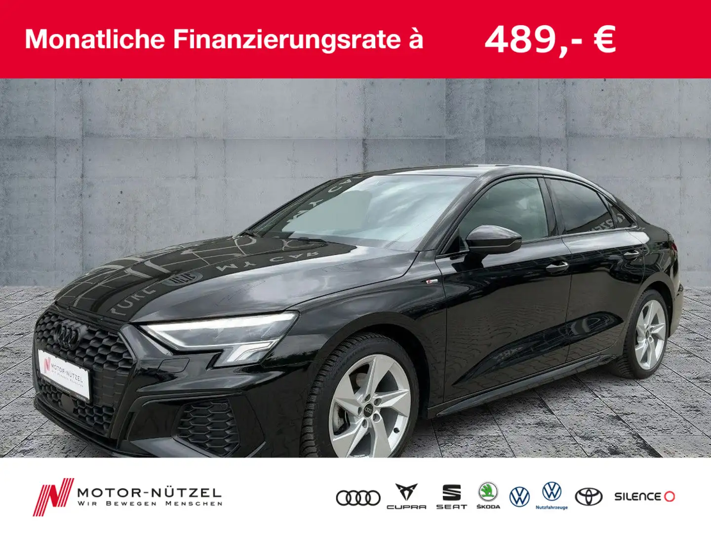 Audi A3 35 TDI S-TR 2xS-LINE LED+NAVI+ACC Schwarz - 1