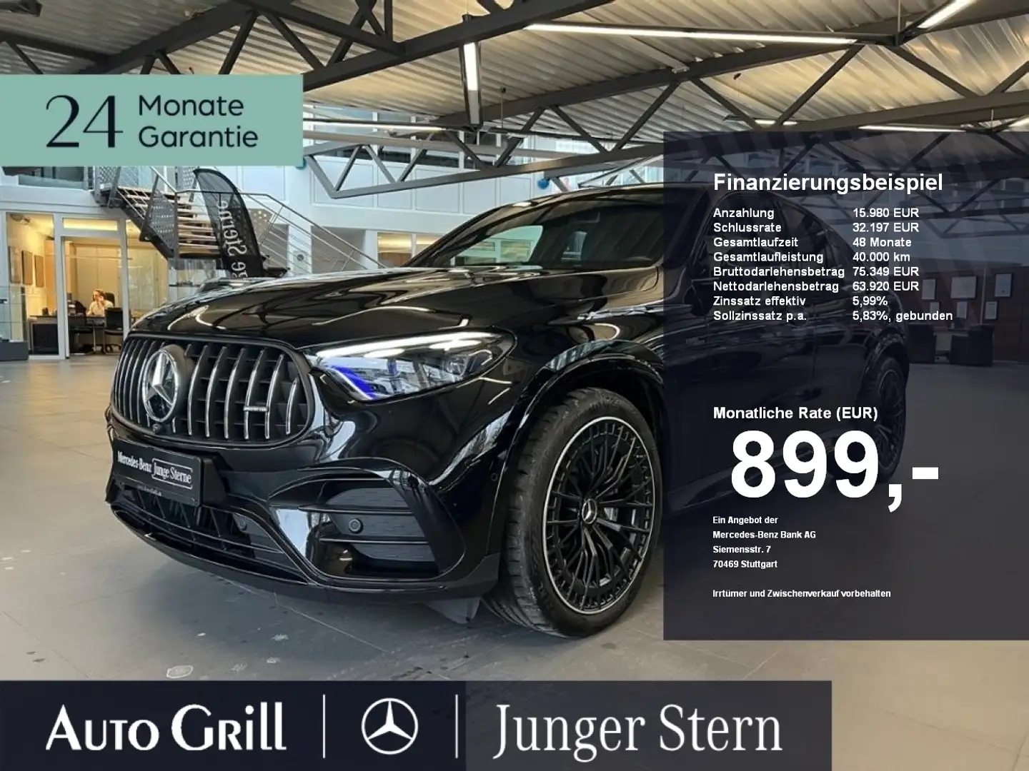 Mercedes-Benz GLC 43 AMG GLC 43 4M Coupe PremPlus AHK Carbon Night MY2025 Noir - 1