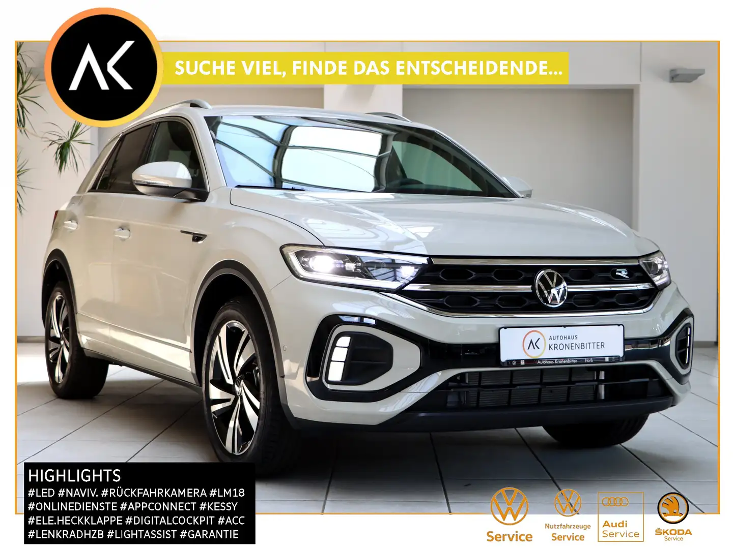 Volkswagen T-Roc 1.5 TSI R-Line DSG 150PS-LED Naviv. Kamera el.Heck Сірий - 1