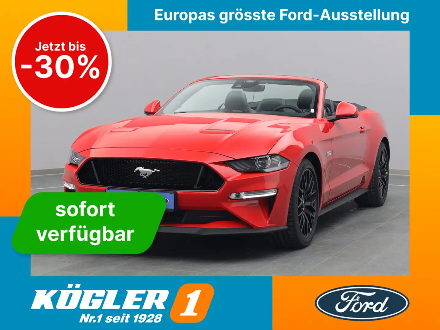 Ford Mustang GT Cabrio V8 450PS Aut./Premium 2 Rot - 1