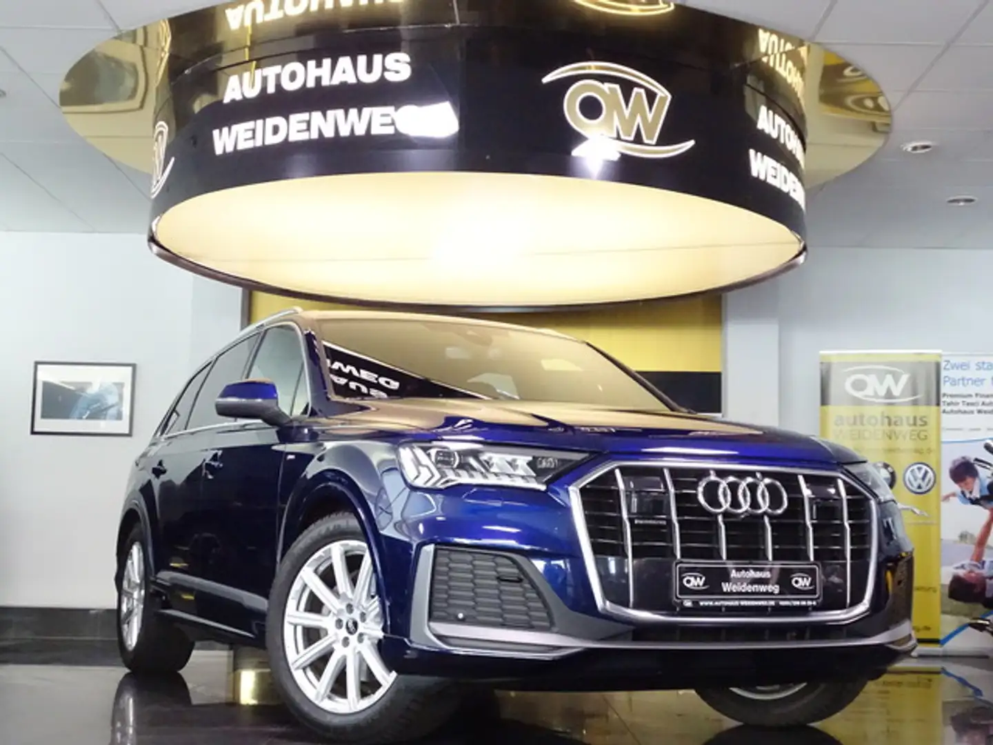 Audi Q7 50 TDI quattro S-Line Navi Leder Cam AHK SHZ Blau - 2
