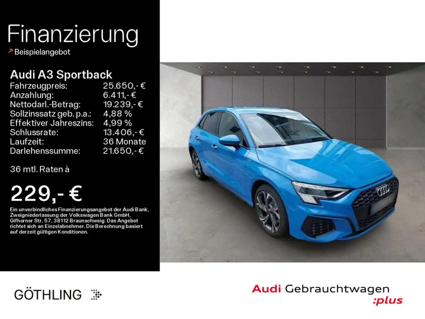 Audi A3 TFSI e S line 40 e*Matrix*Alcantara Bleu - 1