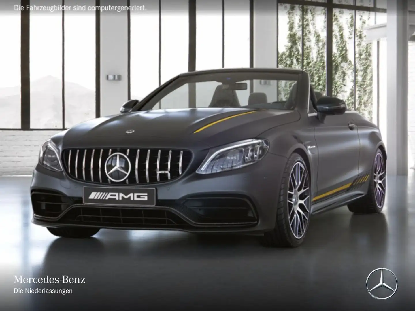 Mercedes-Benz C 63 AMG C 63 S Cabrio NIGHT+DRIVERS+360+MULTIBEAM+FAHRASS Grau - 2