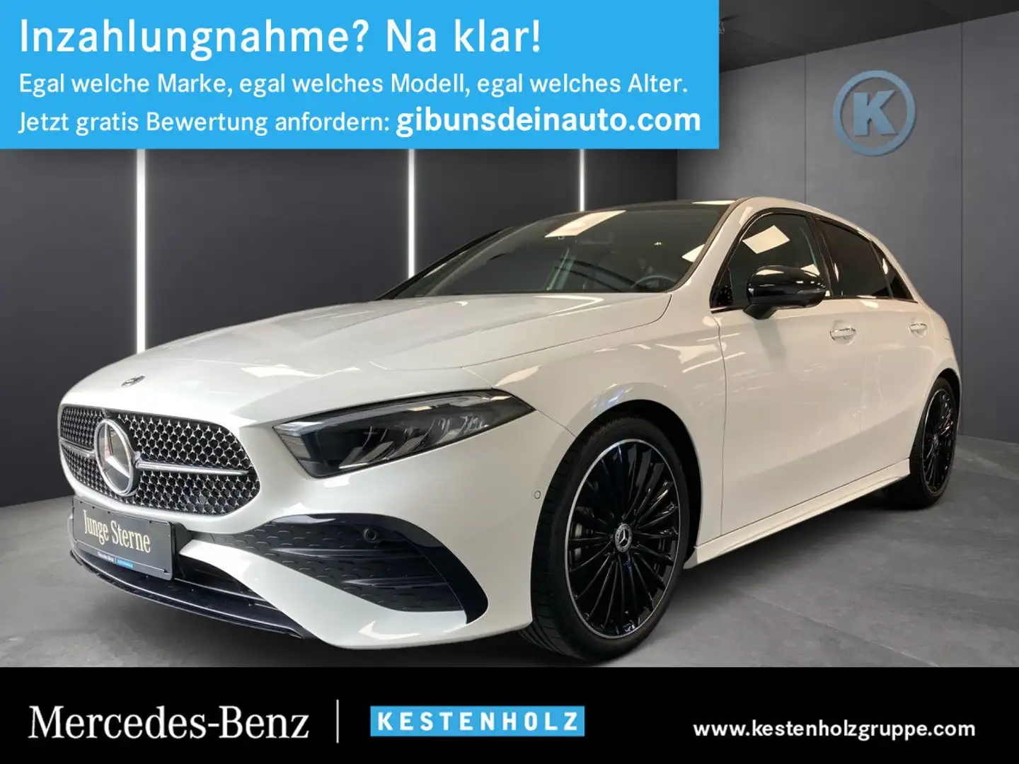 Mercedes-Benz A 200 AMG+NIGHT+PANO+BURMESTER+360°+KEYLESS+DAB Weiß - 1