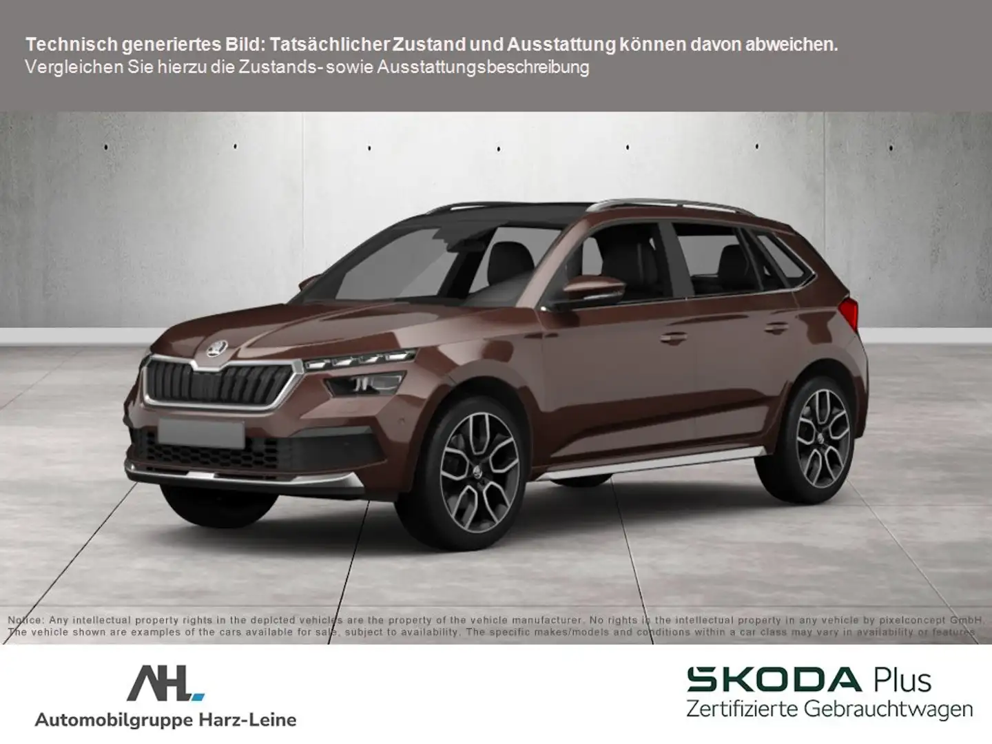 Skoda Kamiq 1.0 TSI Ambition DSG LED Navi ACC AHK Braun - 1