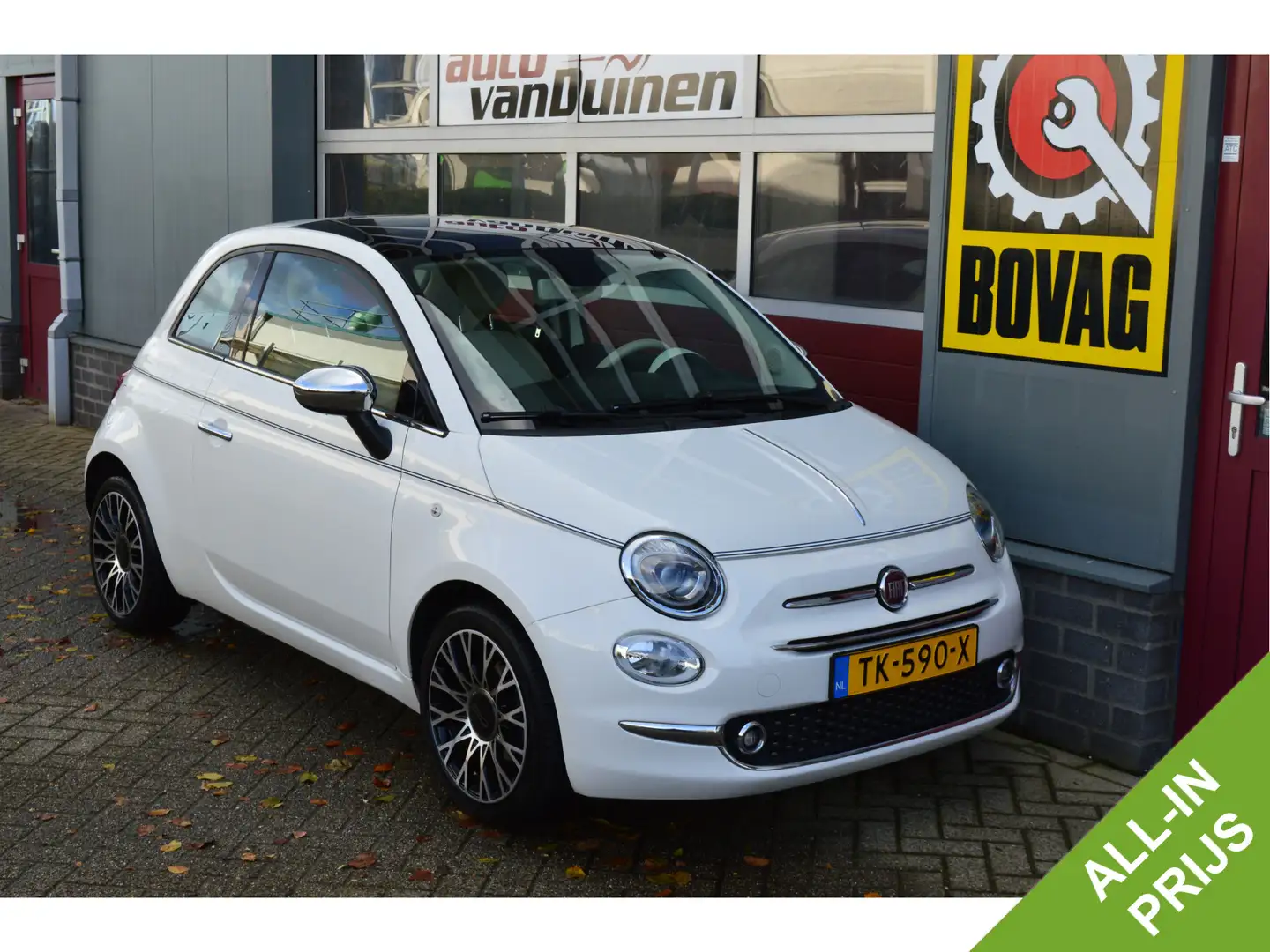 Fiat 500 0.9 TwinAir Turbo Collezione O.a: PDC, Cruise, Nav Blanc - 1
