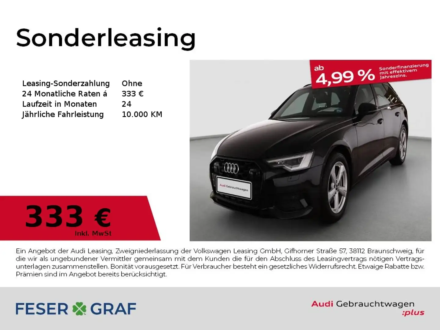 Audi A6 Avant Sport 45 TFSI S tronic advanced Navi Matrix Schwarz - 1