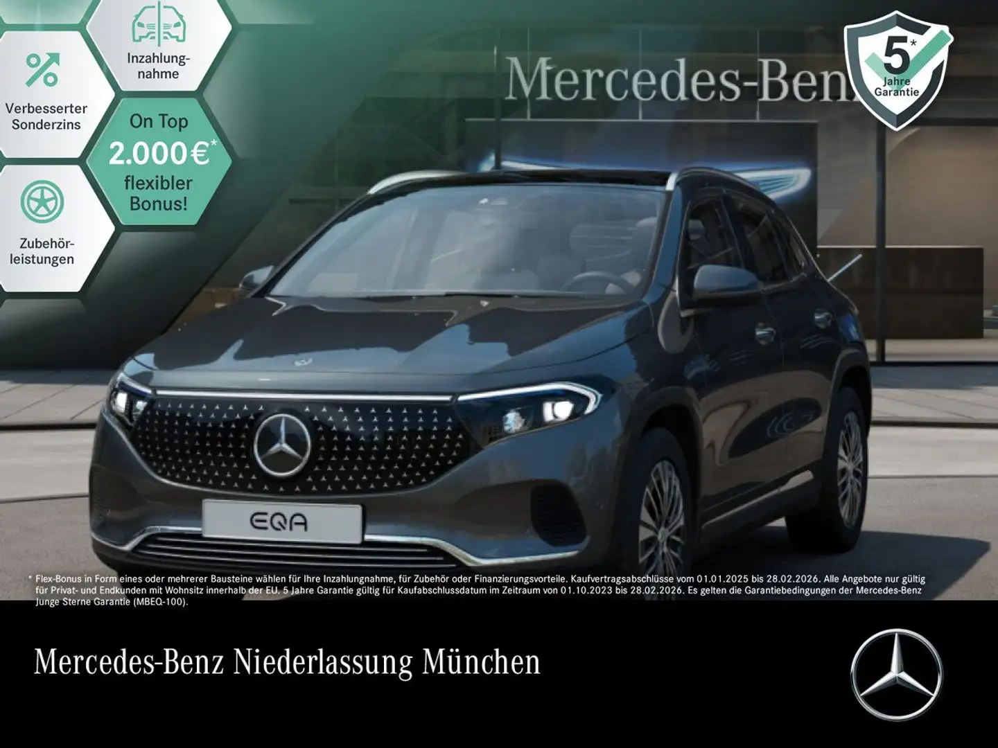 Mercedes-Benz EQA 250 ELECTRICART+PLUS-PAKET+AHK+PANO+KAMERA Grau - 1