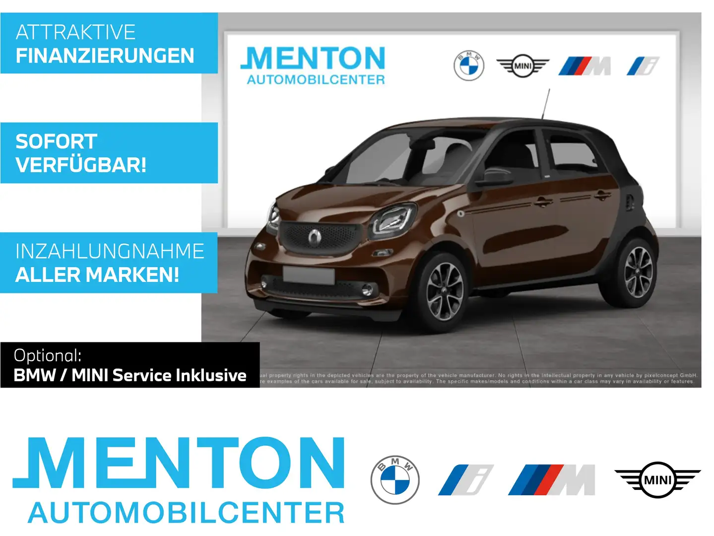 smart forFour passion Basis 66kW (453.044) DAB PDC Schwarz - 1