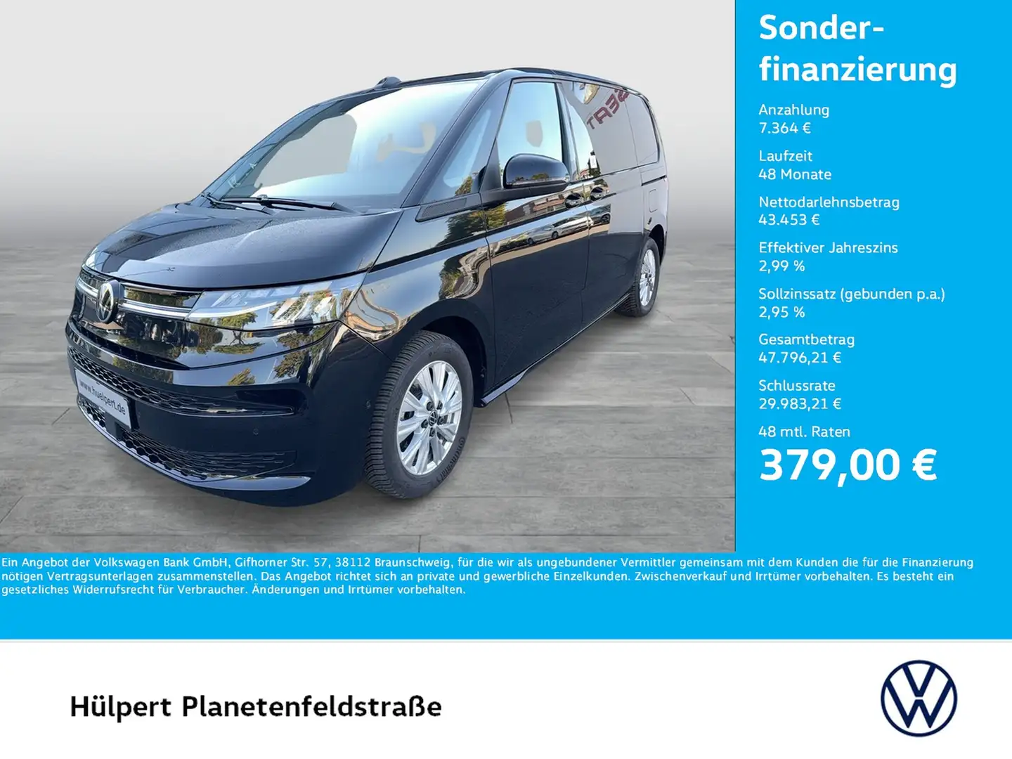 Volkswagen T7 Multivan 2.0 LIFE AHK CAM LM17 NAVI SITZHEIZ. Schwarz - 1