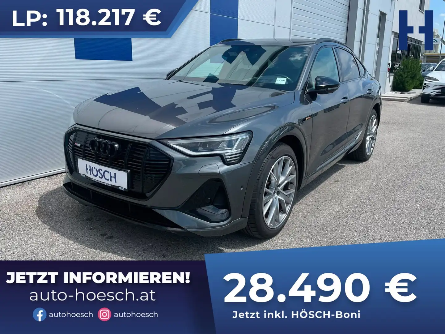 Audi e-tron SB 55 2xS-LINE PANO B&O TRAUMAUSSTATTUNG ++ Grau - 1