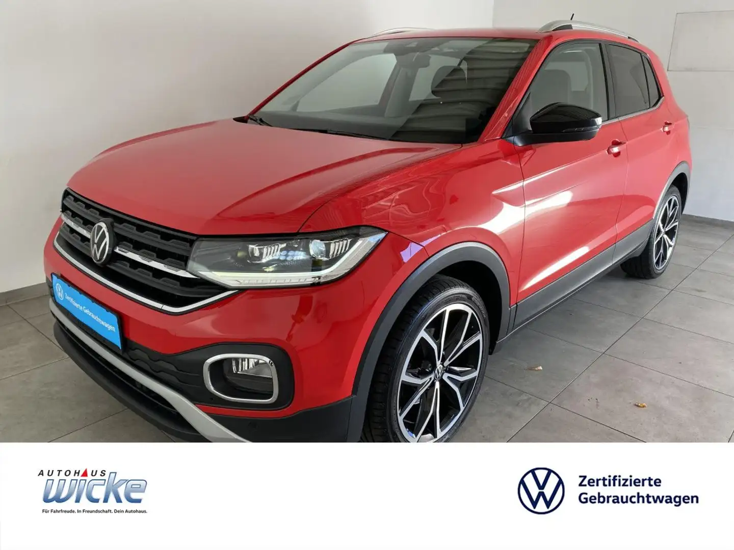 Volkswagen T-Cross 1.0 TSI Style NAVI KLIMA LED PDC LM FELGE Rot - 1