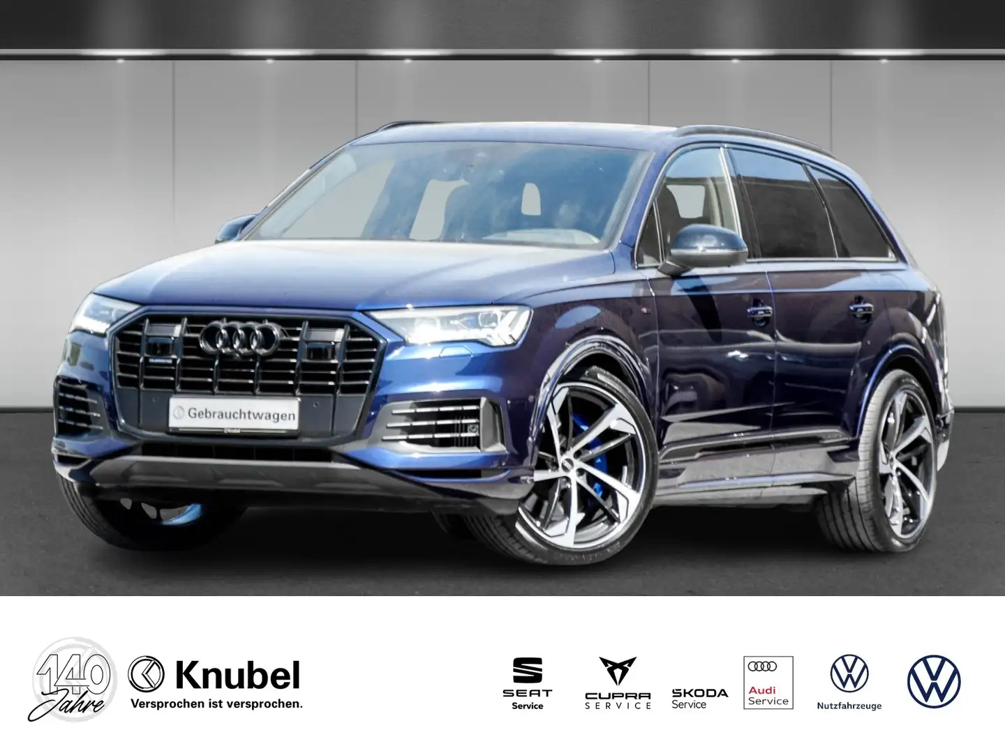 Audi Q7 S line 55 TFSI e Ass+ HDMatrix Pano B&O HuD Blau - 1