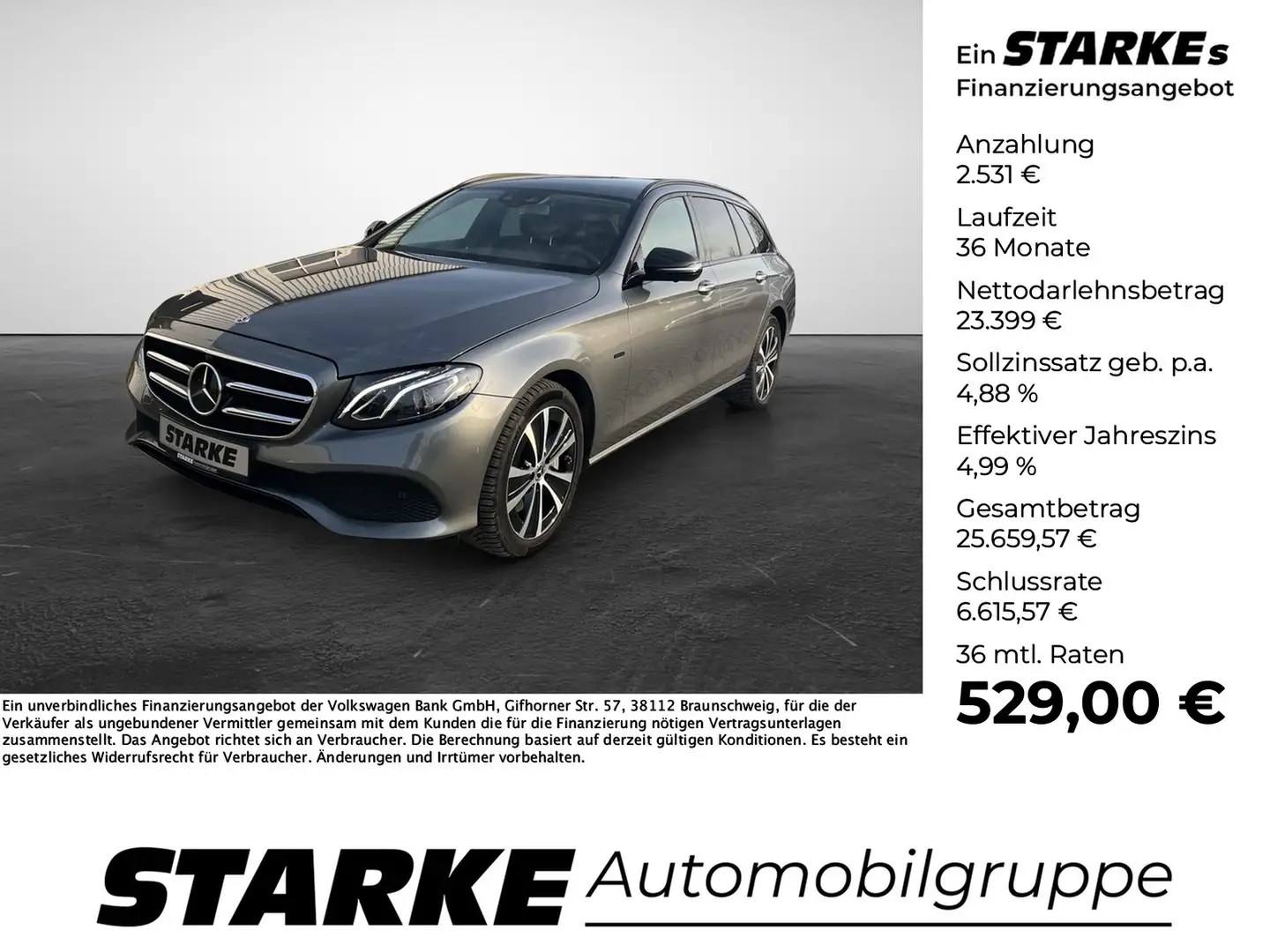 Mercedes-Benz E 300 de T-Modell Avantgarde Grau - 1