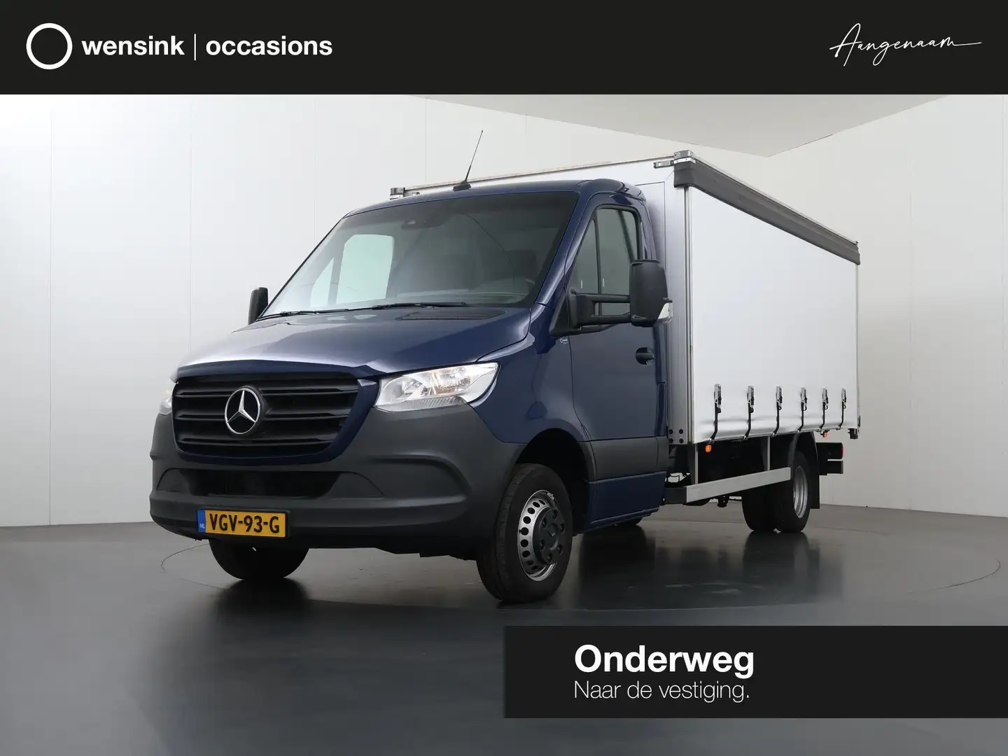 Mercedes-Benz Sprinter 516 2.2 CDI L3 | Open Laadbak + Huifopbouw | 3-zit Bleu - 1