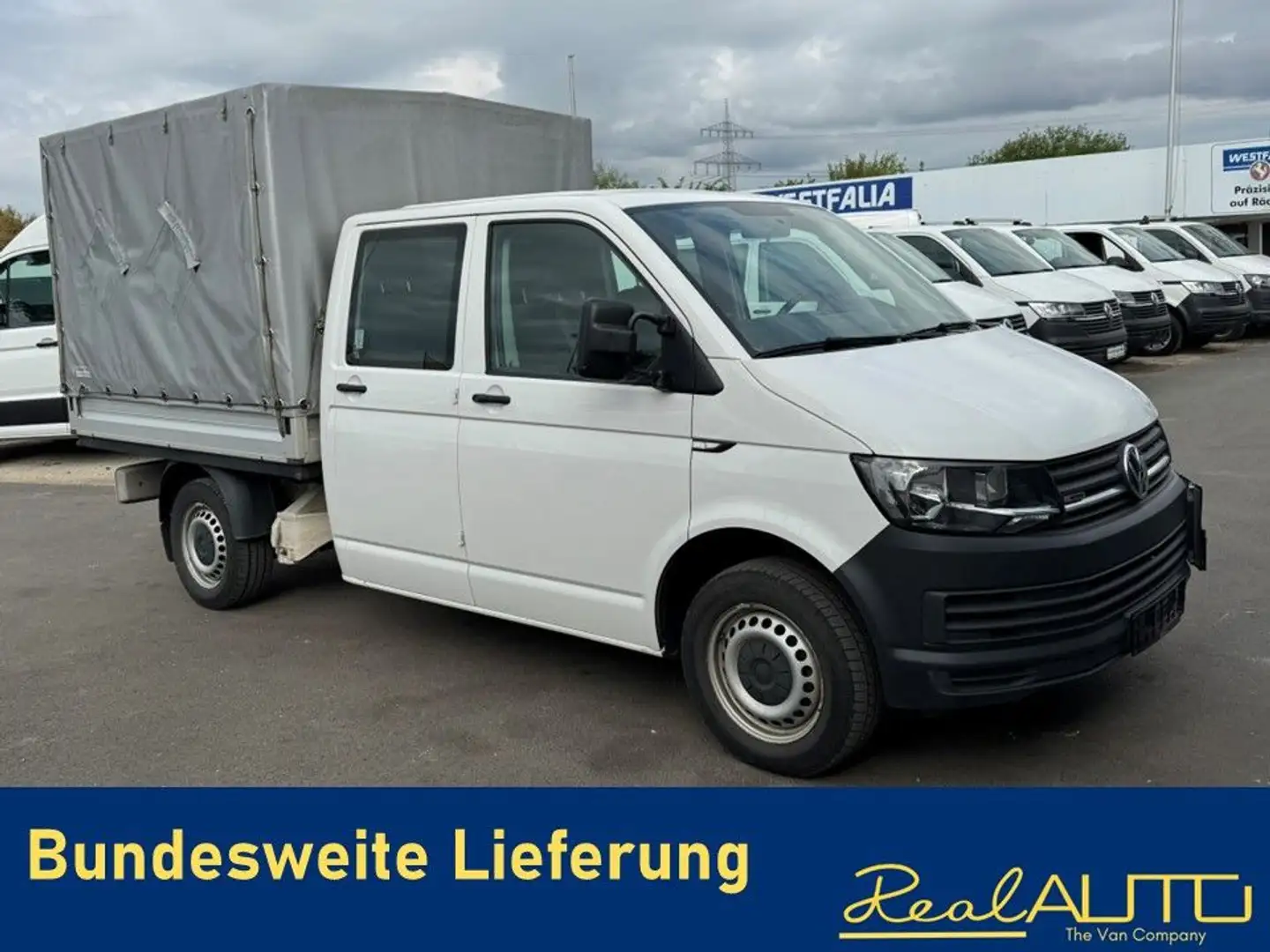 Volkswagen T6 Transporter Doka/Pritsche TDI 4Motion Diff.sp Wit - 1