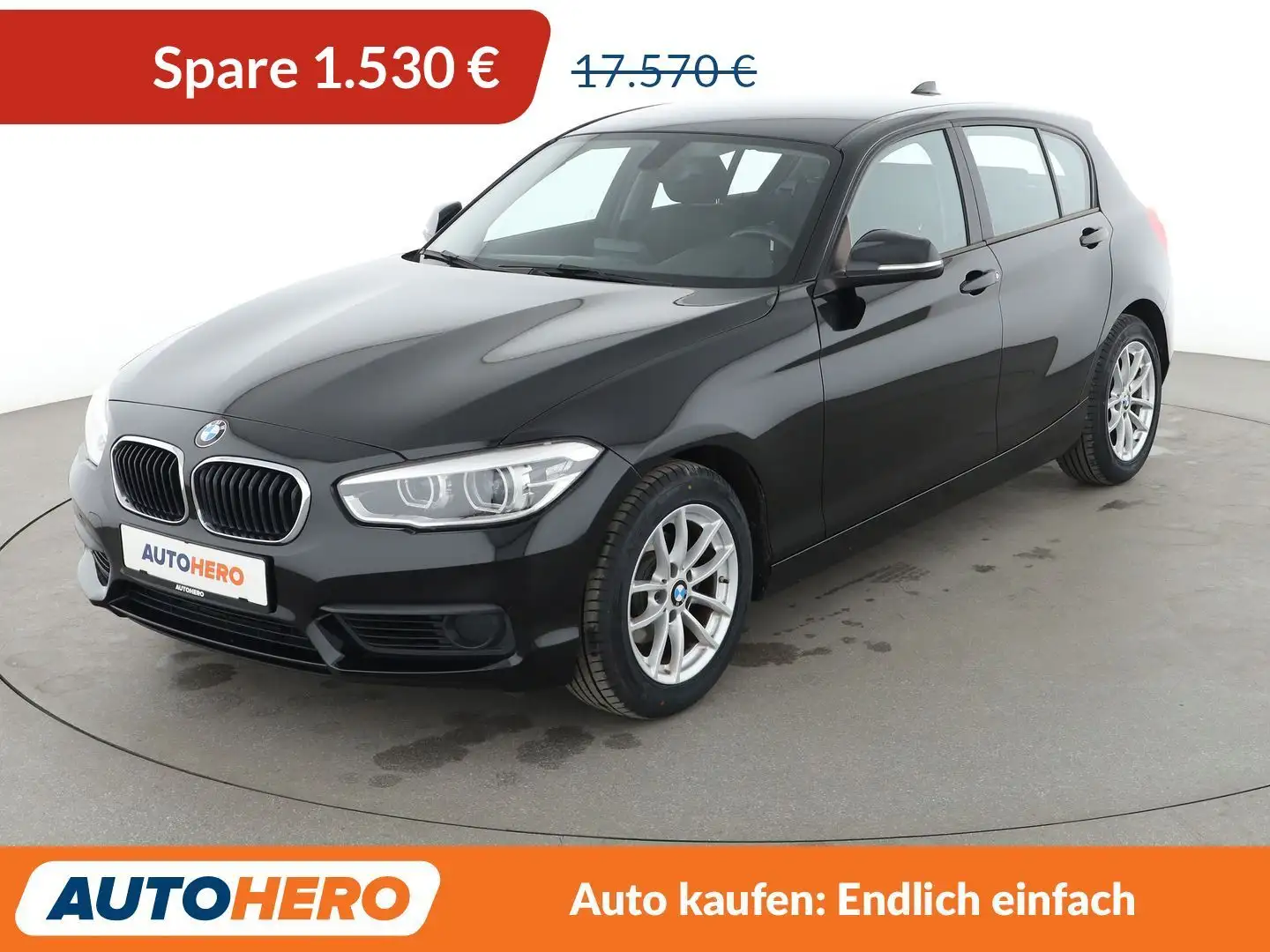 BMW 118 118d Aut.*NAVI*LED*LIMITER*PDC*SHZ* Noir - 1