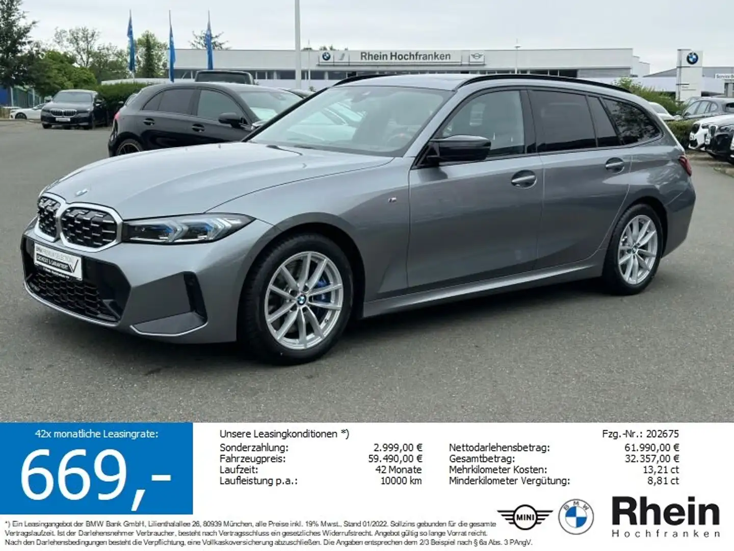 BMW 340 Mi xDrive Touring INNO 360° LED NAVI MEMORY Grau - 1