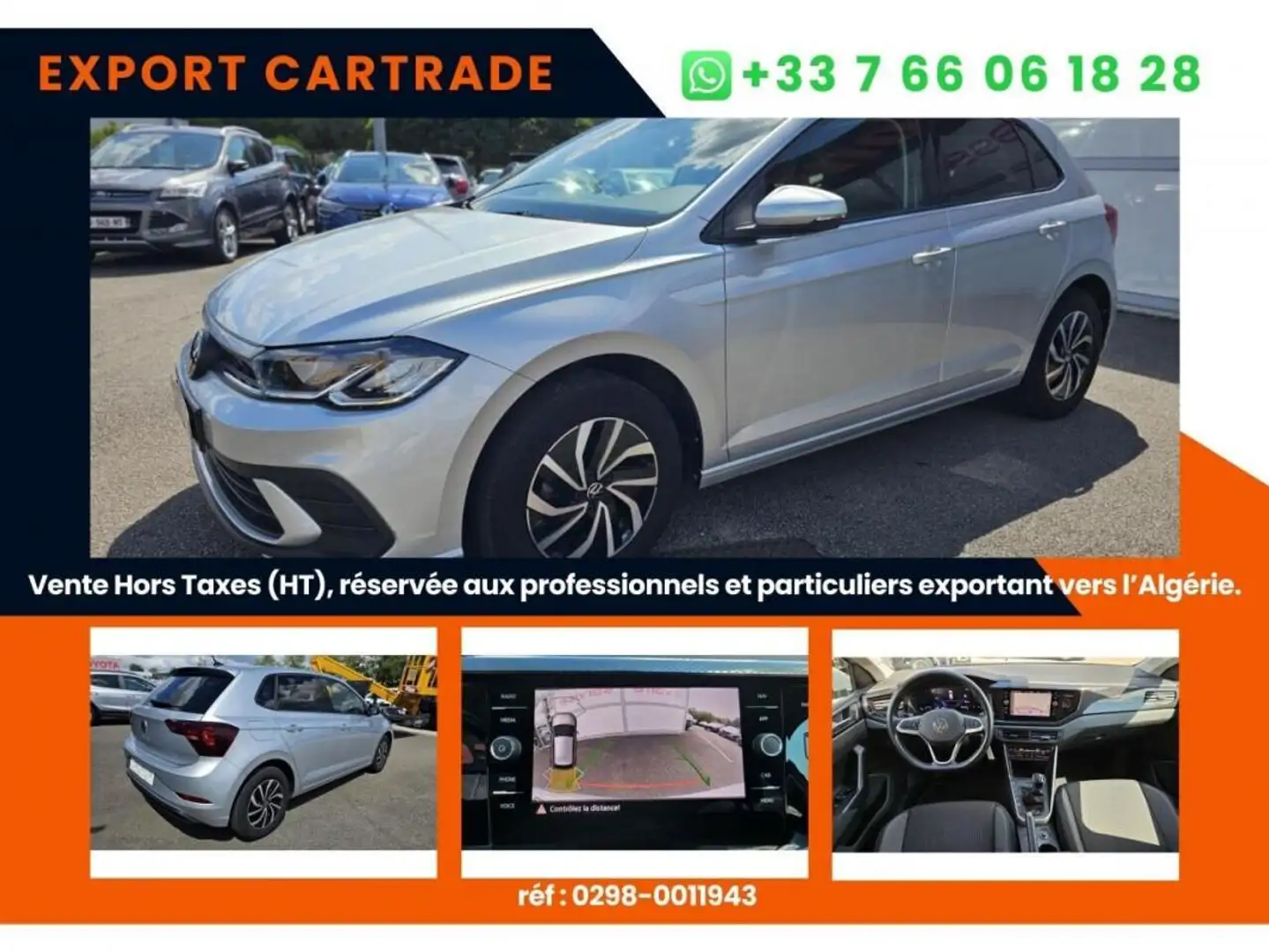 Volkswagen Polo Life 1.0 TSI 95cv Prix affiché HORS TAXES special export DEPUIS LA FRANCE Grau - 1
