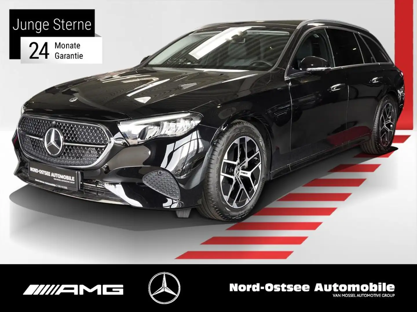 Mercedes-Benz E 200 T AVANTGARDE ADV. DISTRO KEYLESS LED TOTW Zwart - 1