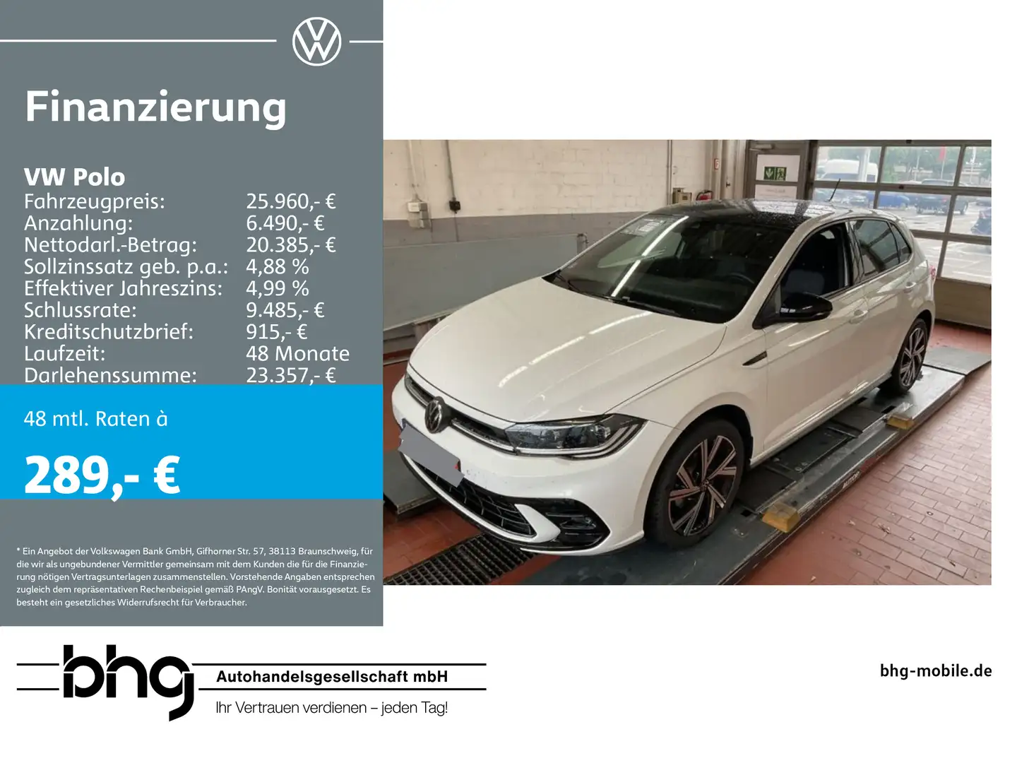 Volkswagen Polo R-Line 1.0 TSI OPF DSG Weiß - 1