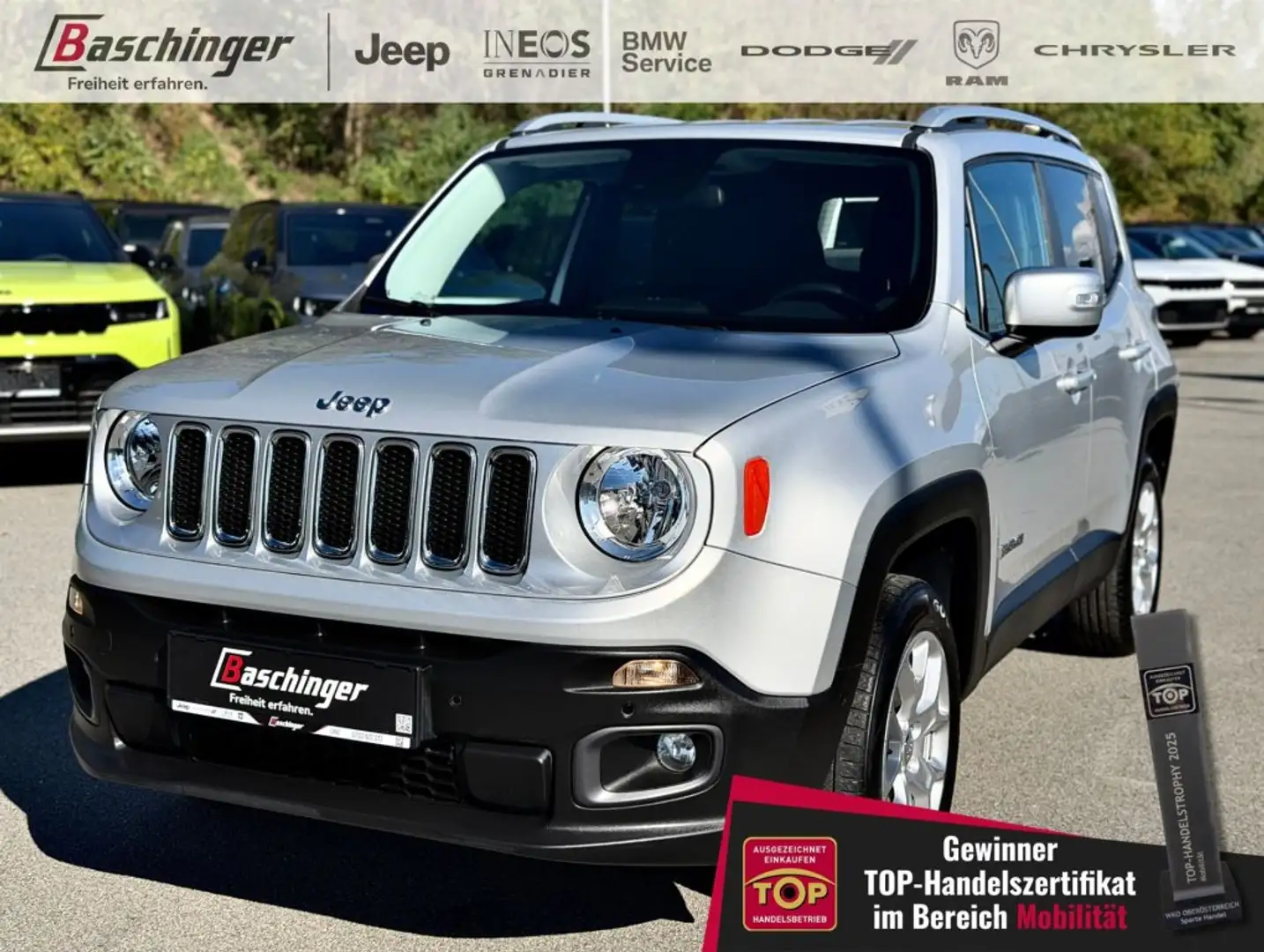 Jeep Renegade 2,0 MultiJet Limited AWD Silber - 1