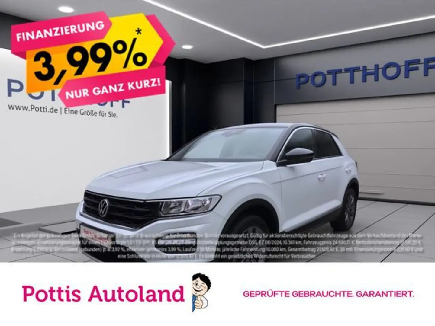 Volkswagen T-Roc 1.5 TSI SPORT NAVI AHK PDC KLIMA LM17 Weiß - 1