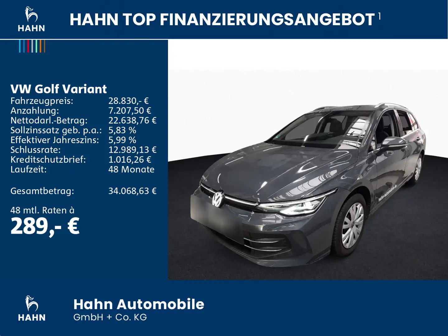 Volkswagen Golf Variant Golf VIII Variant 1.5eTSI DSG Style LED Navi CAM Grau - 2