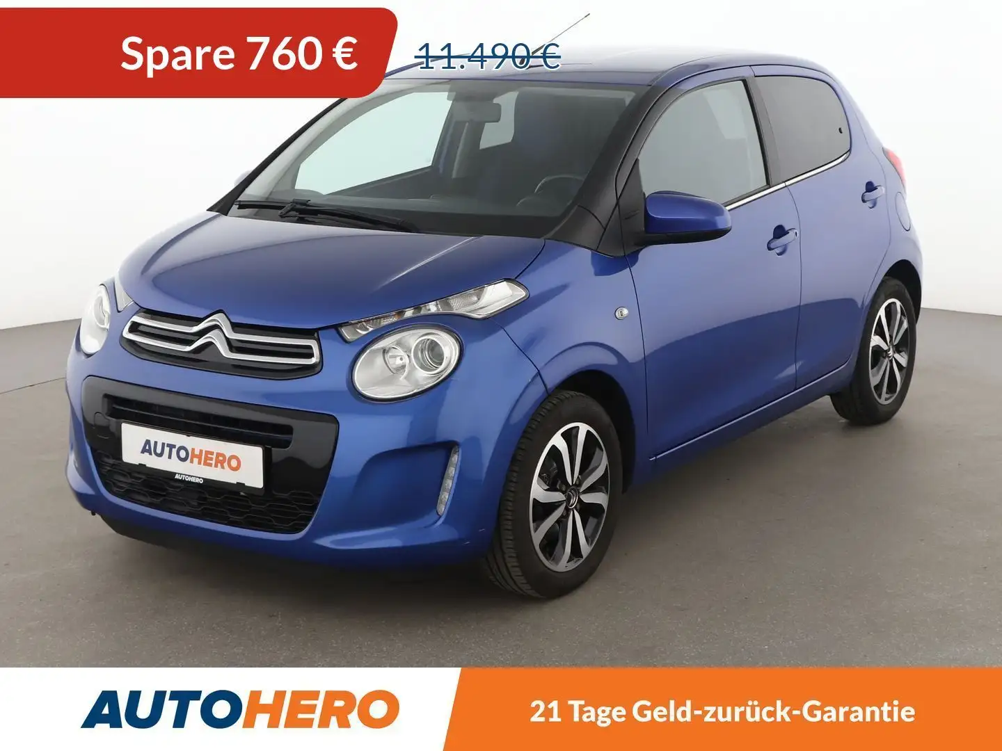 Citroen C1 1.0 VTi Shine Aut*CAM*SHZ*KLIMA*GARANTIE* Blau - 1