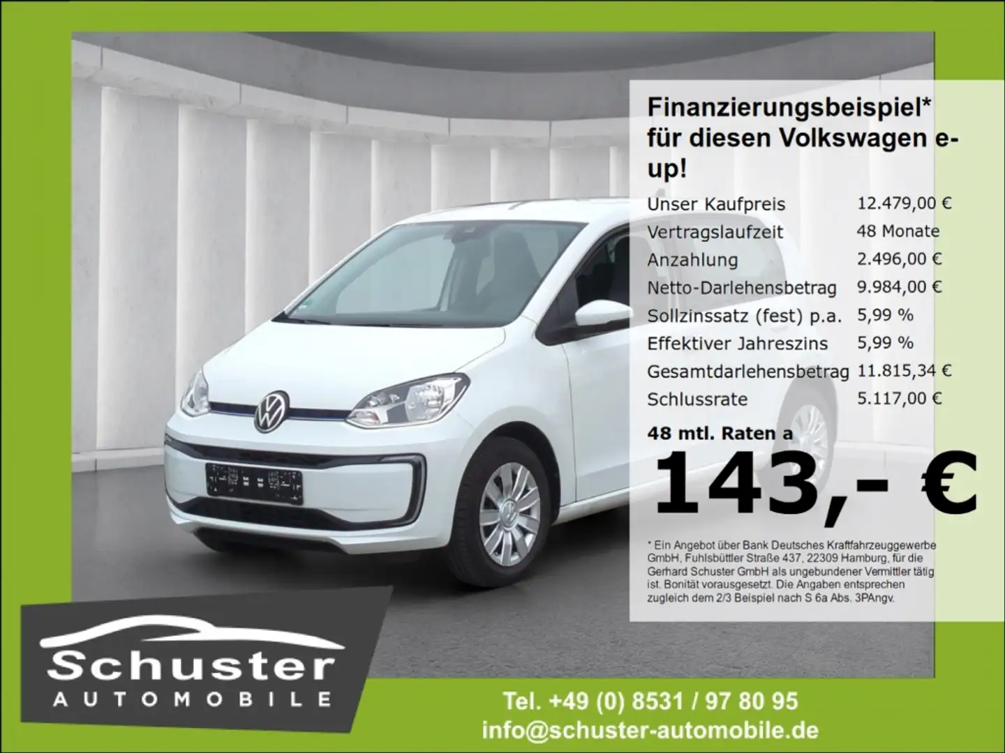 Volkswagen e-up! e-move*Tempo R-Kam PDC Klimaaut Maps+More Weiß - 1