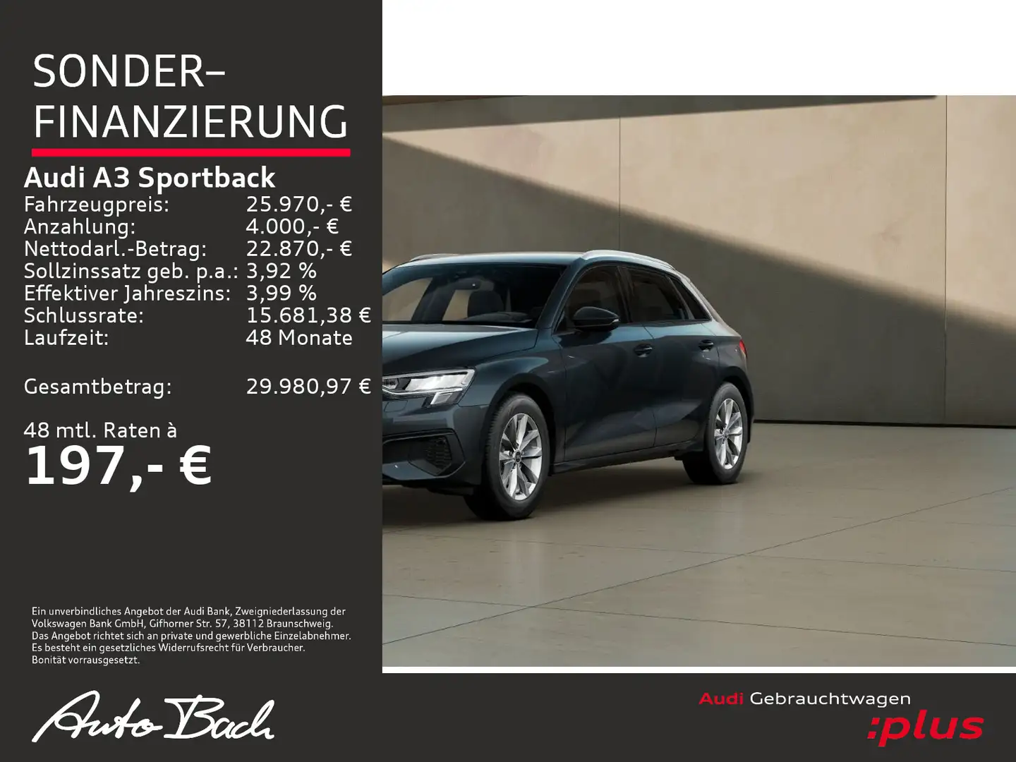 Audi A3 30TFSI Stronic Navi LED virtual ACC Grau - 2