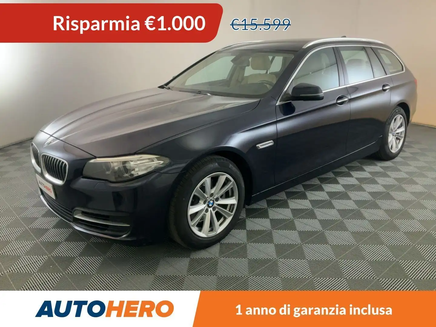 BMW 518 518d Business Touring  aut. Modrá - 1