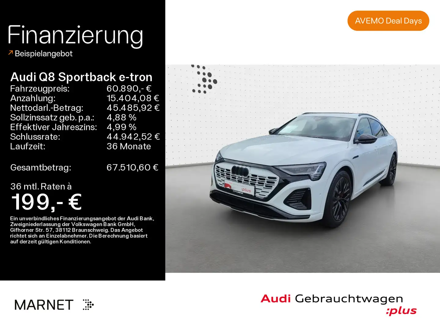 Audi Q8 e-tron 55 quattro S line*Navi*Matri Blanc - 1