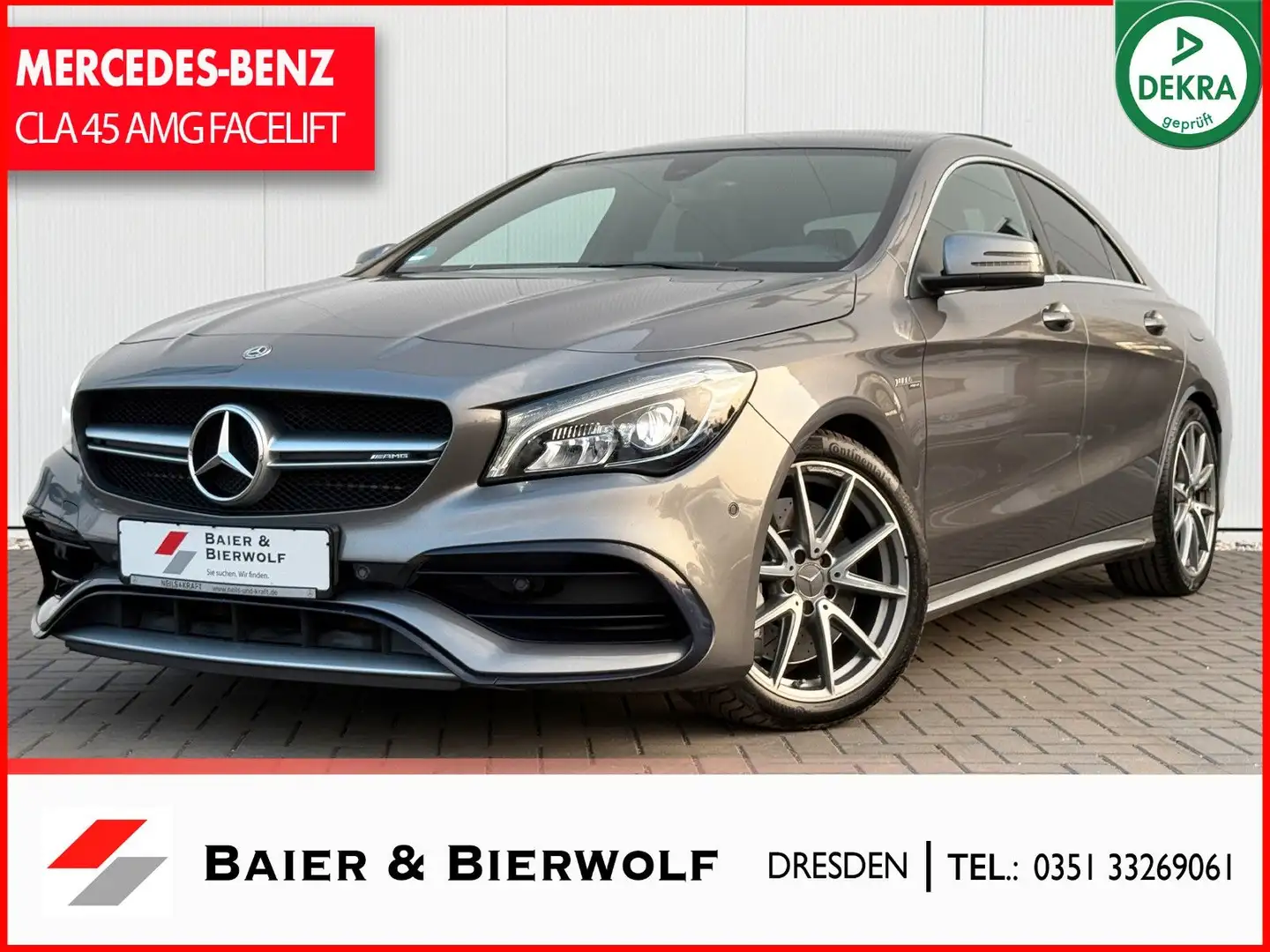 Mercedes-Benz CLA 45 AMG 4Matic LIMO PANO LED RFK 381PS Grau - 1