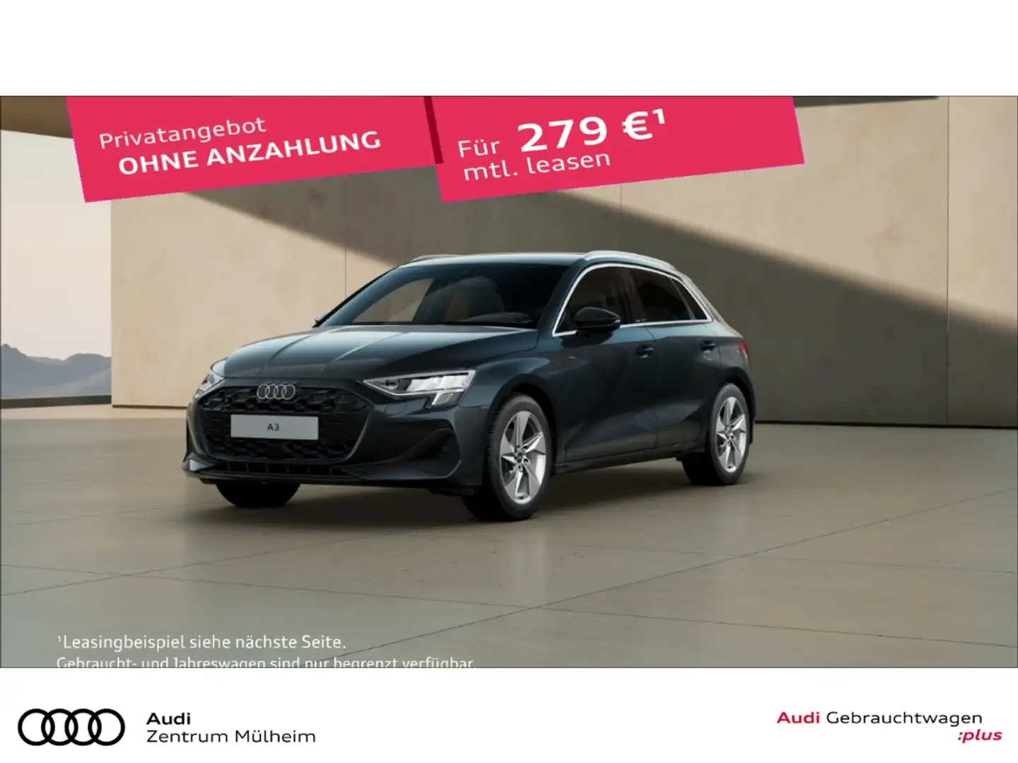 Audi A3 Sportback 30 TFSI Navi LED virtual APS Plus Grau - 1