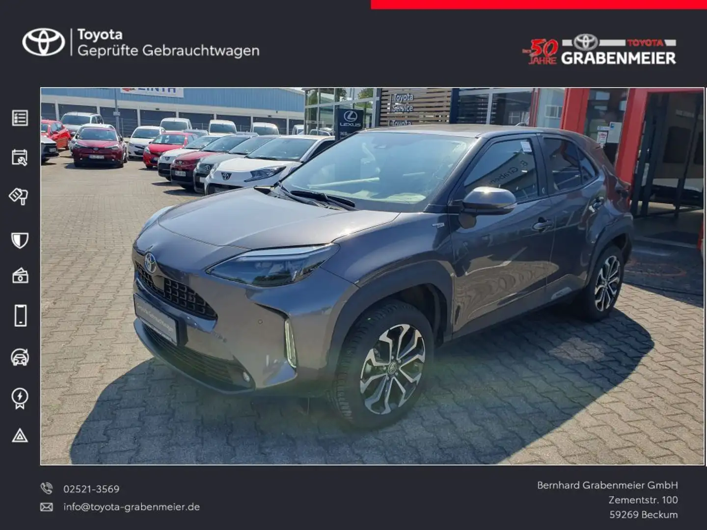 Toyota Yaris Cross Hybrid 1.5 VVT-i Team Deutschland Grau - 1