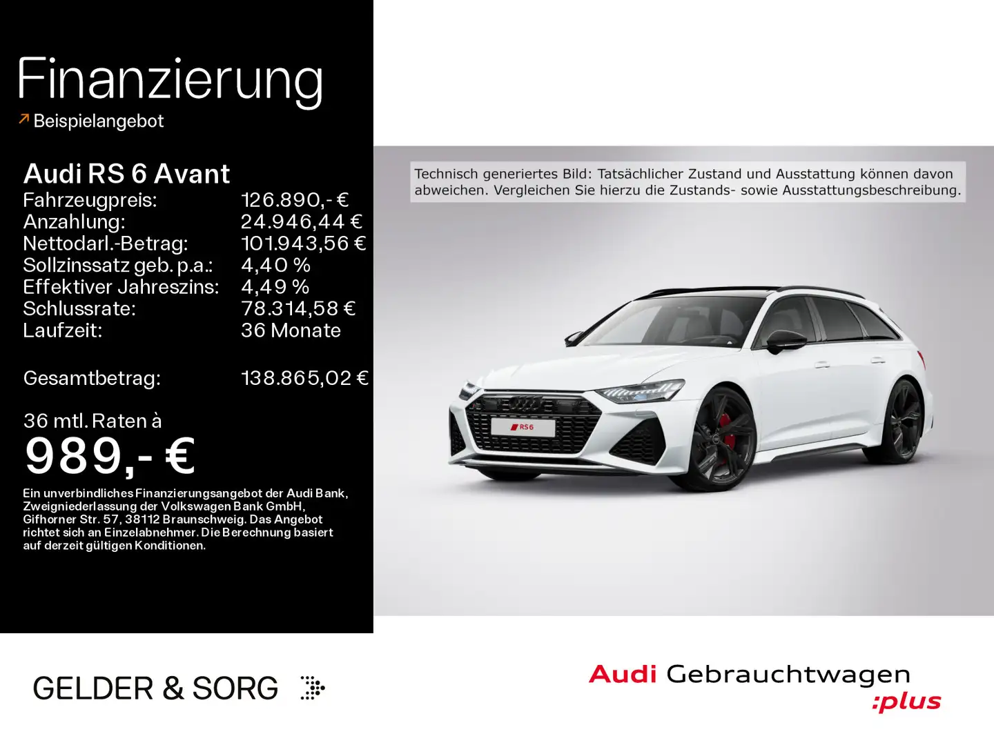 Audi RS6 4.0 TFSI qu. RSSportabgas*HuD*Pano* Weiß - 1