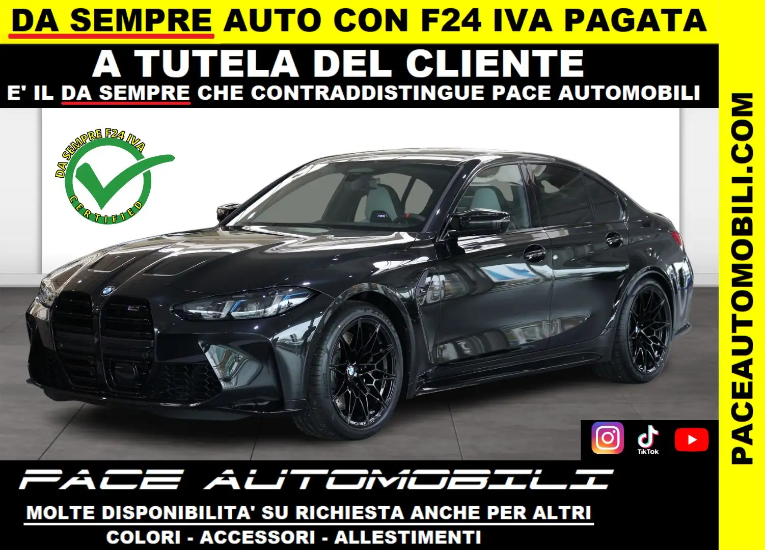 BMW M3 NEW XDRIVE COMPETITION 530CV BLACK PACK CARBONIO Nero - 1