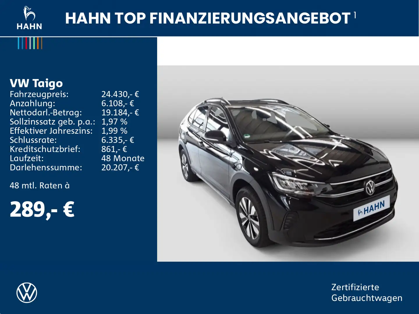 Volkswagen Taigo 1.0TSI DSG Goal LED AHK Sitzh PDC Virtual Schwarz - 2