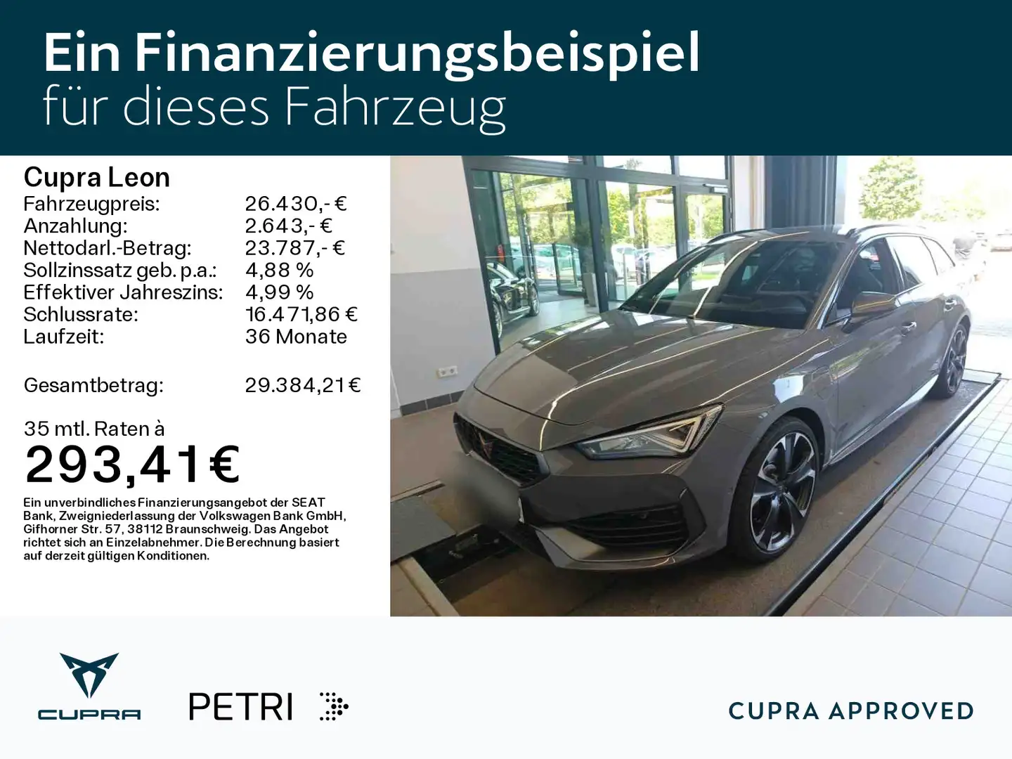 CUPRA Leon SP 1.4/TSI e-HYBRID *NAVI*PANO*KAM*SHZ*Keyl Grijs - 2