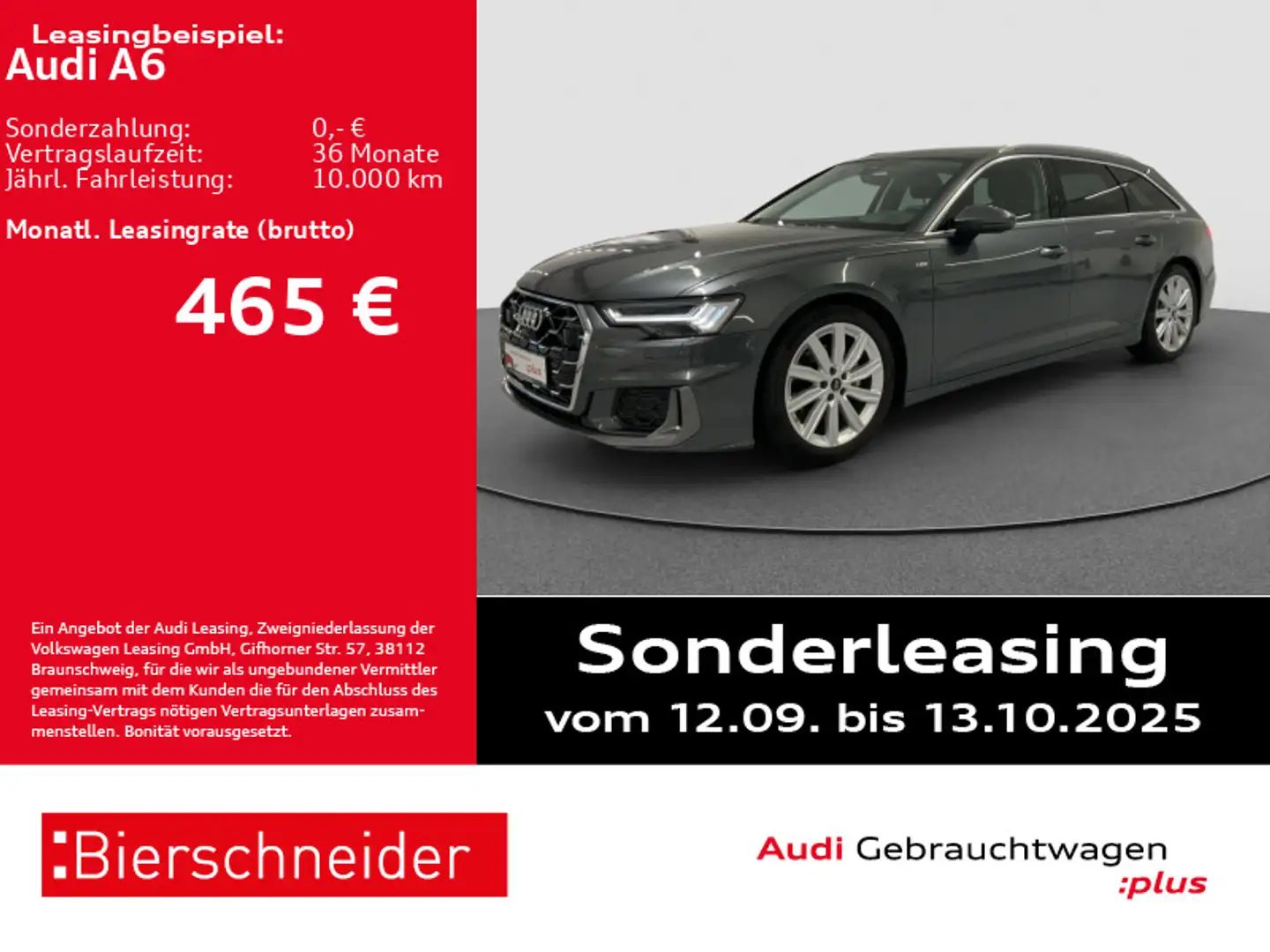Audi A6 Av 40 TDI qu S-Line AHK MATRIX PANO HuD 360 2 Grau - 1