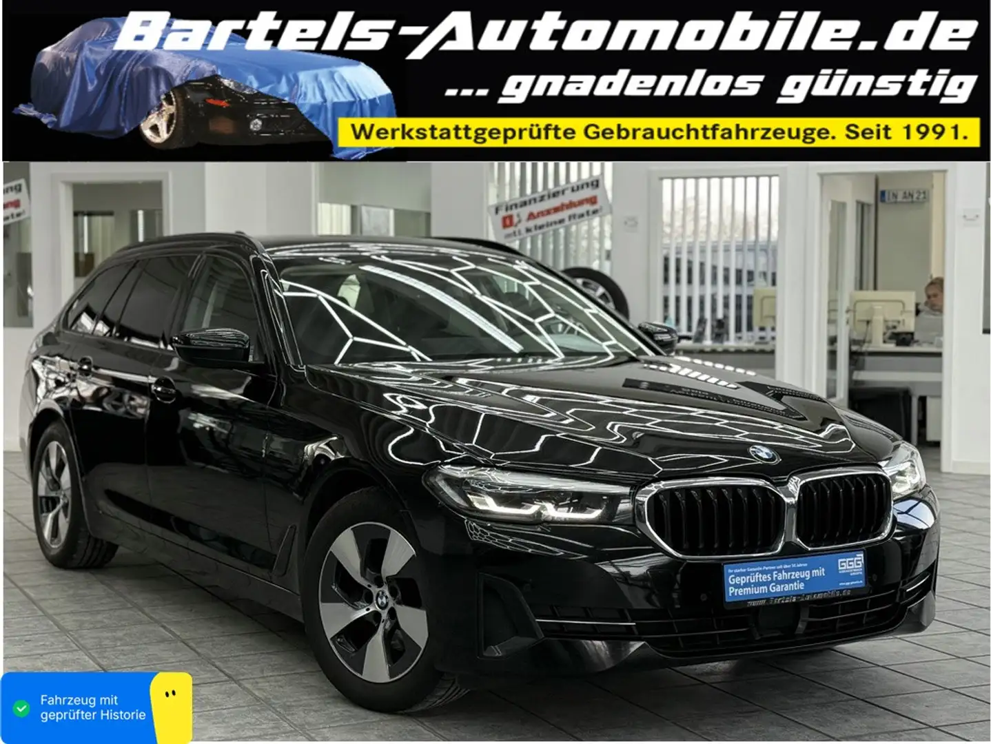 BMW 520 dA Touring, 1.Hand, LED, Leder, ACC, Kamera Schwarz - 1