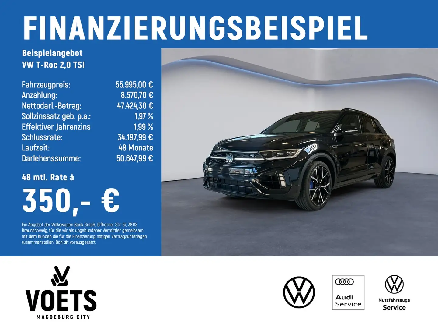 Volkswagen T-Roc 2,0 TSI R 4Motion DSG+AHK+AKRAPOVIC+PANO+UPE:69... Noir - 2