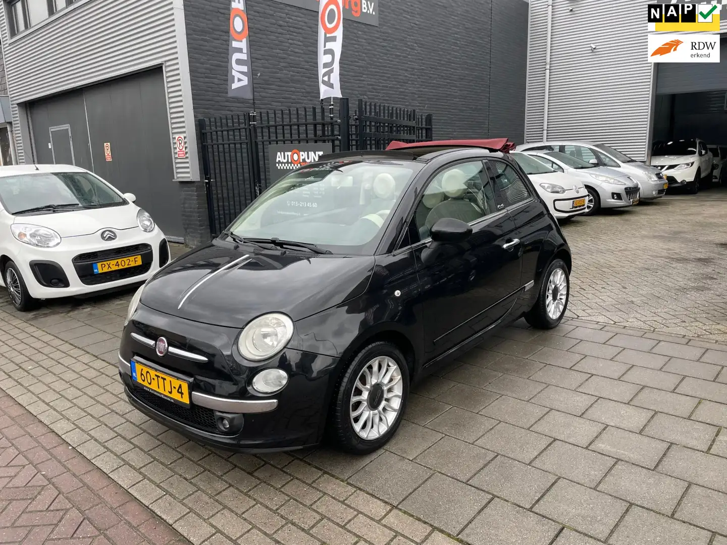 Fiat 500C 0.9 TwinAir Lounge Airco PDC NAP APK 1 Jaar Zwart - 1
