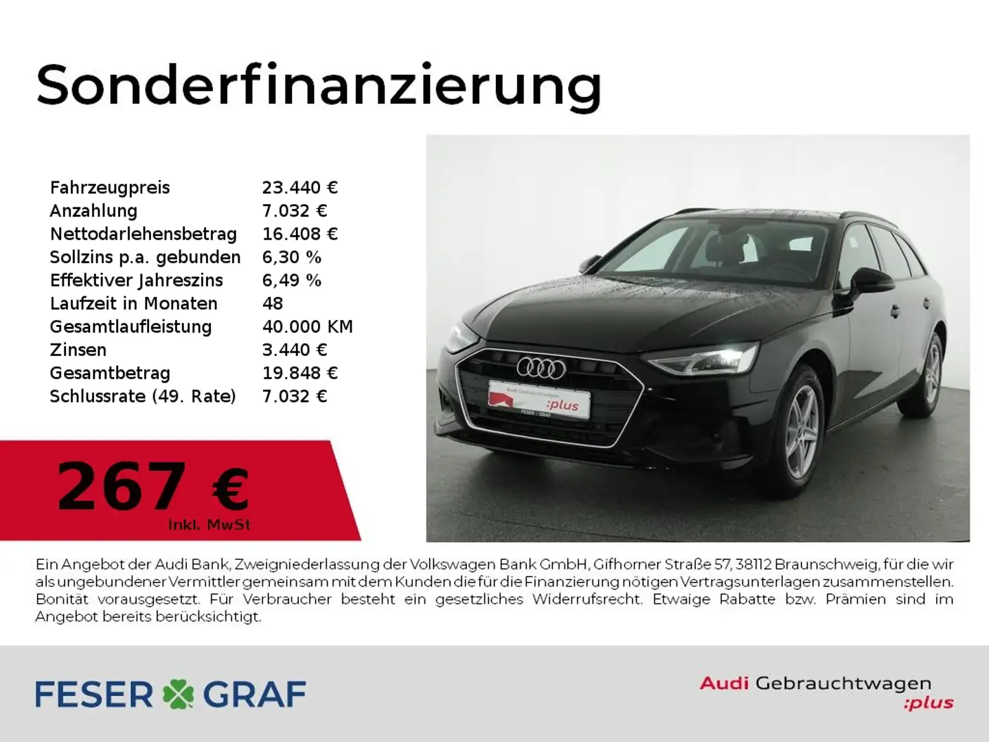 Audi A4 Avant 35 TDI S tronic Navi,Sportsitze,lane assist Schwarz - 1