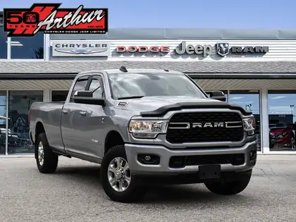 Silver 2022 RAM 3500 Big Horn Crew Cab LB 4WD Pickup Truck Four-Wheel Drive 8-Speed Automatic