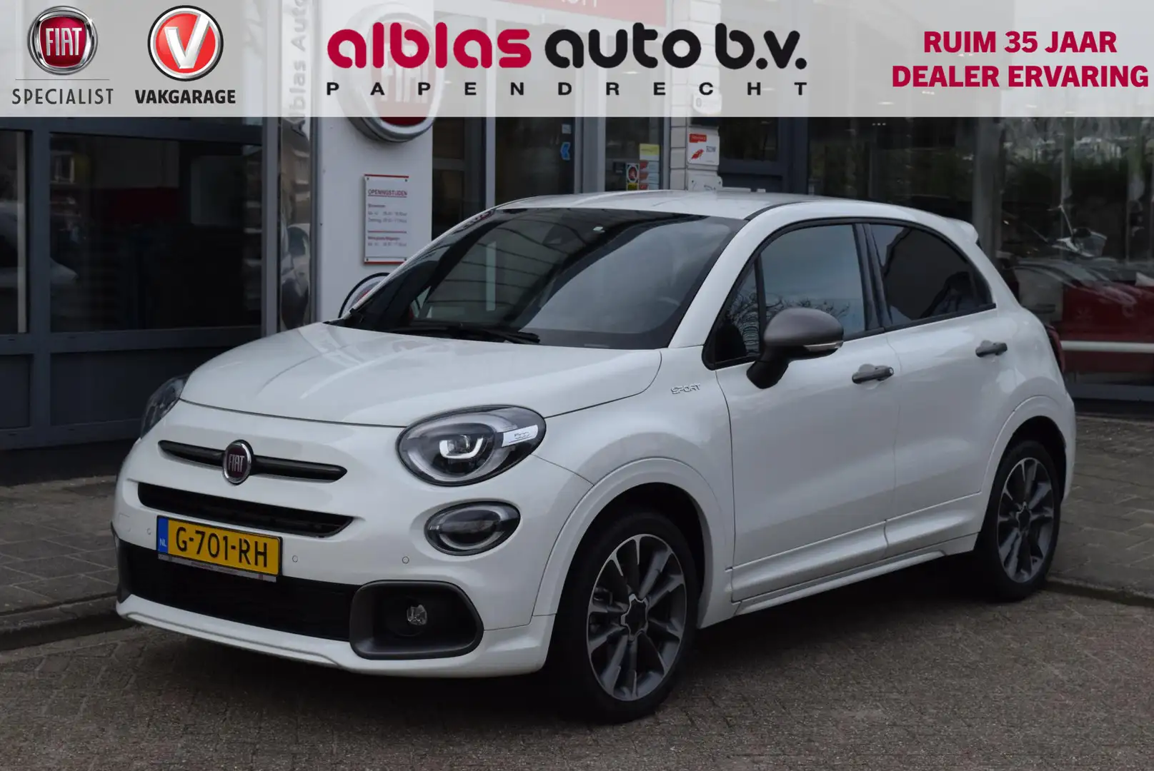 Fiat 500X 150PK|Sport|Aut|Leer|Camera|Trekhaak|ACC Wit - 1