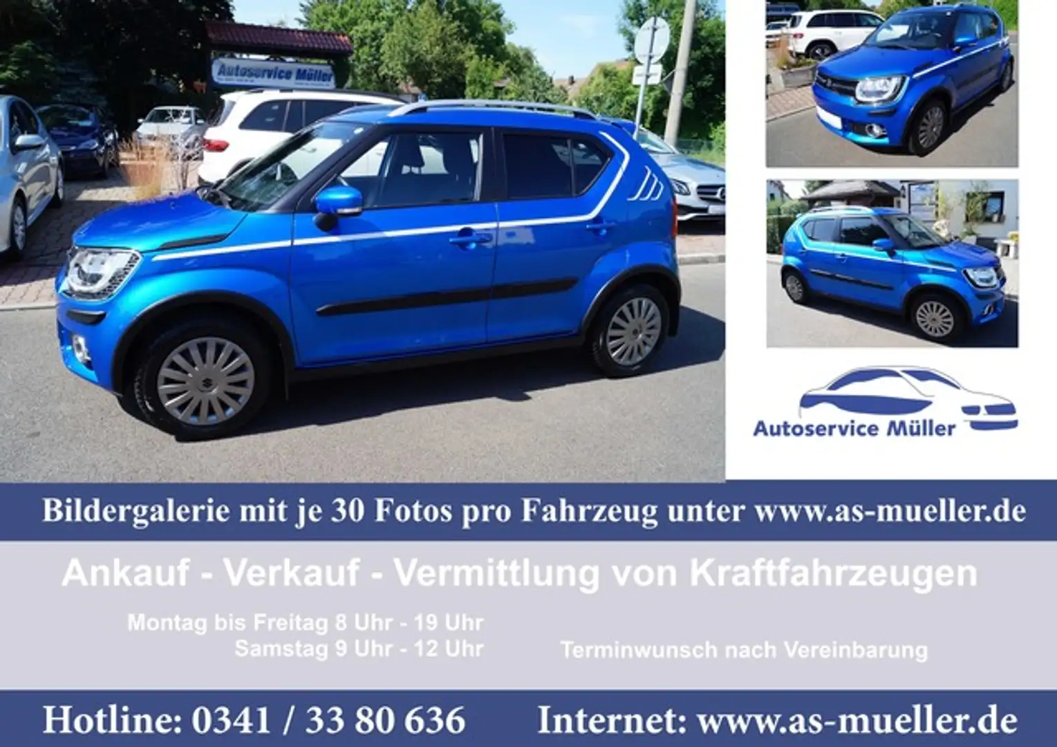 Suzuki Ignis 4x4 CarPlay-Spurh-Abstand-Sitzh.19771km Bleu - 1