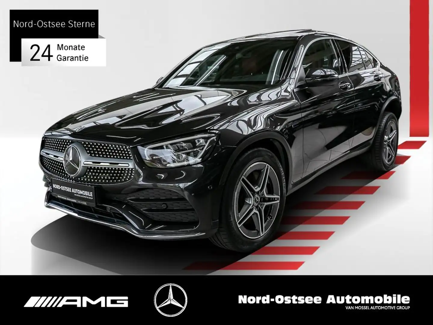 Mercedes-Benz GLC 300 de 4M AMG COUPÈ KAMERA DISTRO NAVI AHK Grau - 1