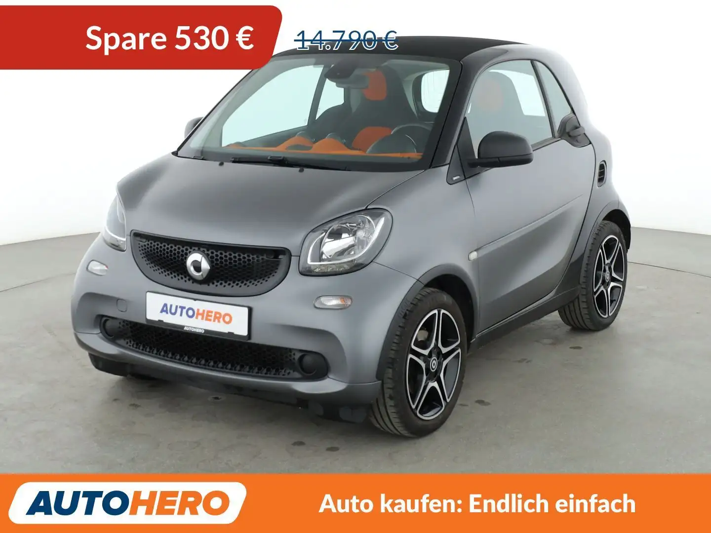 smart forTwo 0.9 Turbo Basis passion Aut.*TEMPO*KLIMA*GARANTIE* Grau - 1